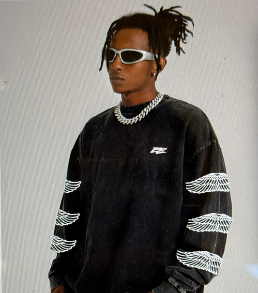 Triple Wing Long Sleeve – Vintage Black